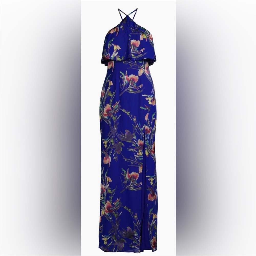 NWT Liv Foster Floral Halter Column Gown Size 6 $350 - Picture 4 of 8